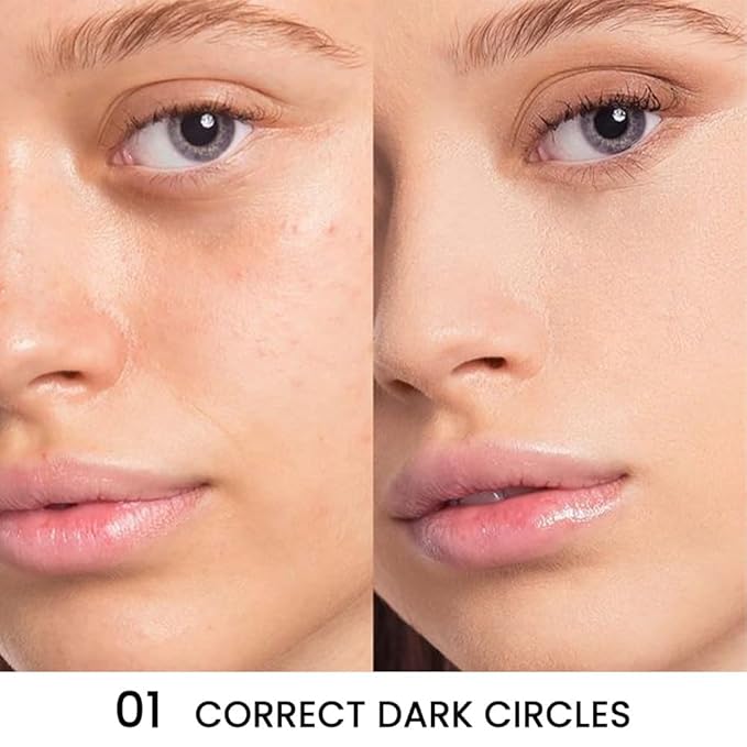 Kaely Tri Color Concealer Pot,Color Correcting Concealer for Dark Circles Spots,3 Color Cream Concealer Full Coverage,Foundation Contour Makeup Palettes,under Eye Brightener corrector de ojeras,01-BrightBean Baby