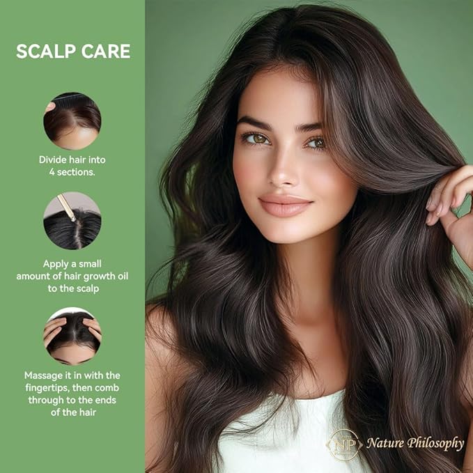 NP NATURES PHILOSOPHY Rosemary Oil for Hair Growth, Hair Growth Oil 3.38 fl oz, Anti-Hair Loss, Quickly Absorbed & Non-Greasy, Aussie Organic Hair Serum for All Hair Types, for Men and Women-BrightBean Baby