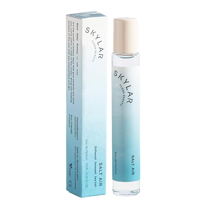Skylar Salt Air Eau de Parfum - Hypoallergenic & Clean Perfume for Women & Men, Vegan & Safe for Sensitive Skin - Fresh Perfume with Notes of Driftwood, Sea Salt & Seaweed - 10mL /0.33 Fl oz-BrightBean Baby