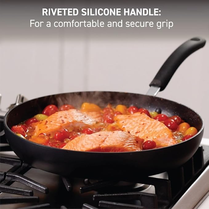 T-fal Ultimate Hard Anodized Nonstick Fry Pan Set 2 Piece - 10 & 12 Inch Grey