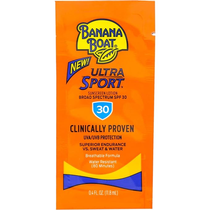Banana Boat Sport Sunscreen, SPF 30 Protection lotion, Travel Packets 200 Count (Pack of 1)-BrightBean Baby