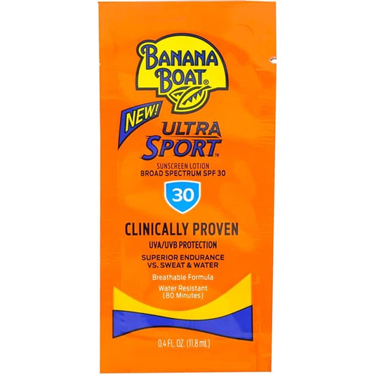 Banana Boat Sport Sunscreen, SPF 30 Protection lotion, Travel Packets 200 Count (Pack of 1)-BrightBean Baby