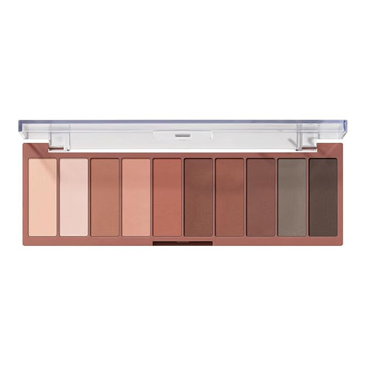 e.l.f. Perfect 10 Eyeshadow Palette, Ten Ultra-pigmented Nude, Matte Shades, Blendable Formula, Vegan & Cruelty-free, Nude Mood (Packaging May Vary)-BrightBean Baby