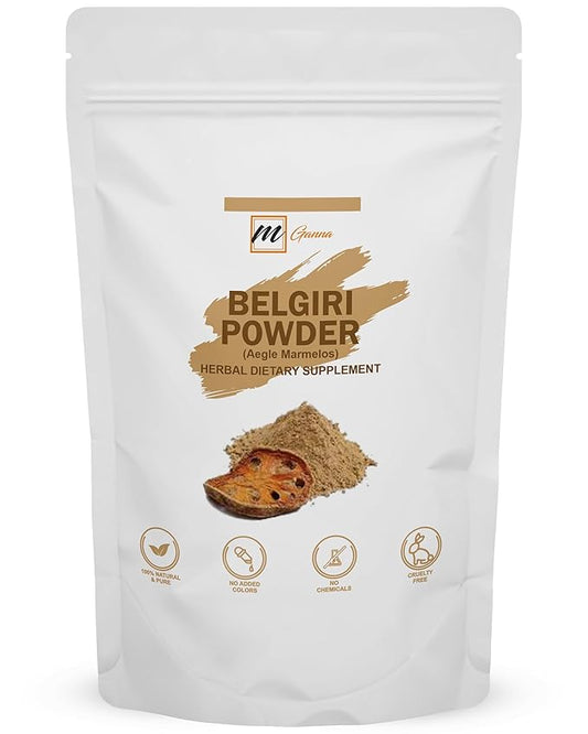 100% Natural Belgiri | Aegle Marmelos | Bael Phal Dry Bel | Wood Apple Powder for Healthy Hair and Skin 227 GMS / 0.5 LBS-BrightBean Baby