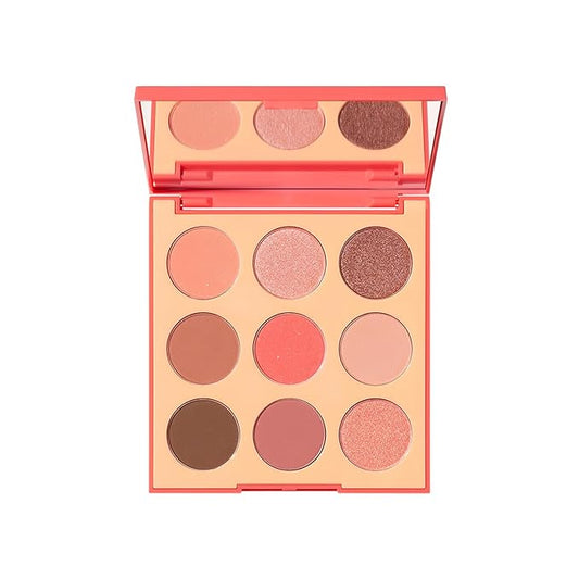 MORPHE 9E Pretty In Peach Artistry Palette - Peach & Brown Makeup Palette with Matte and Shimmer Finishes - Highly Pigmented Eye Makeup with a Blendable & Buildable Formula (0.35 oz)-BrightBean Baby