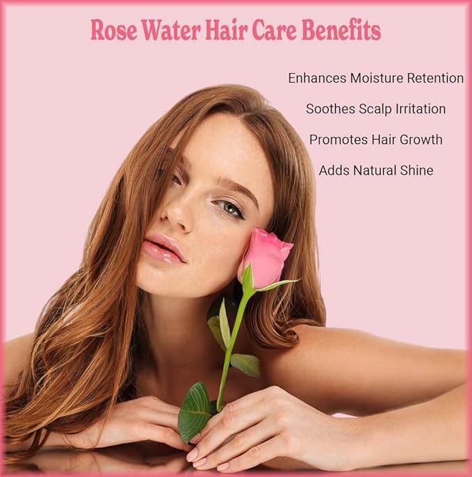 Natural Born Oils 8oz Rose Water Hydrosol, 100% Pure and Natural, Organic, Steam-distilled, Facial Toner Cleanser, with Sprayer, 8-Rose-Water-BrightBean Baby