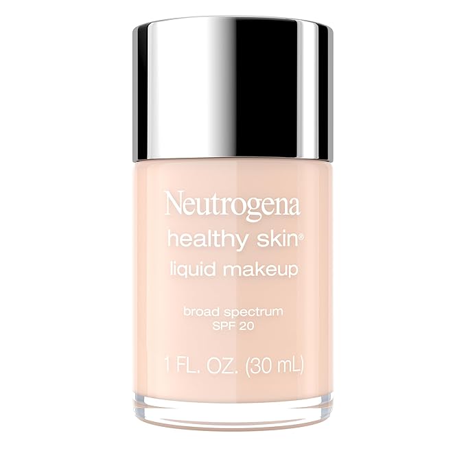 Neutrogena Healthy Skin Liquid Makeup Foundation with Broad Spectrum SPF 20 Sunscreen, Medium Coverage Foundation with Nourishing Pro-Vitamin B5, Natural Ivory 20, 1 fl. oz-BrightBean Baby