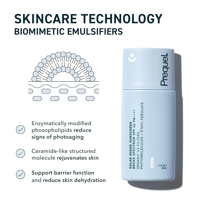 Skin Solar Shade - Moisturizing Face Sunscreen SPF 46 PA++++ Broad Spectrum UV Protection. Hydrating Sunblock for Dry Skin. Lightweight Travel Size Sun Protection, 1.7oz-BrightBean Baby