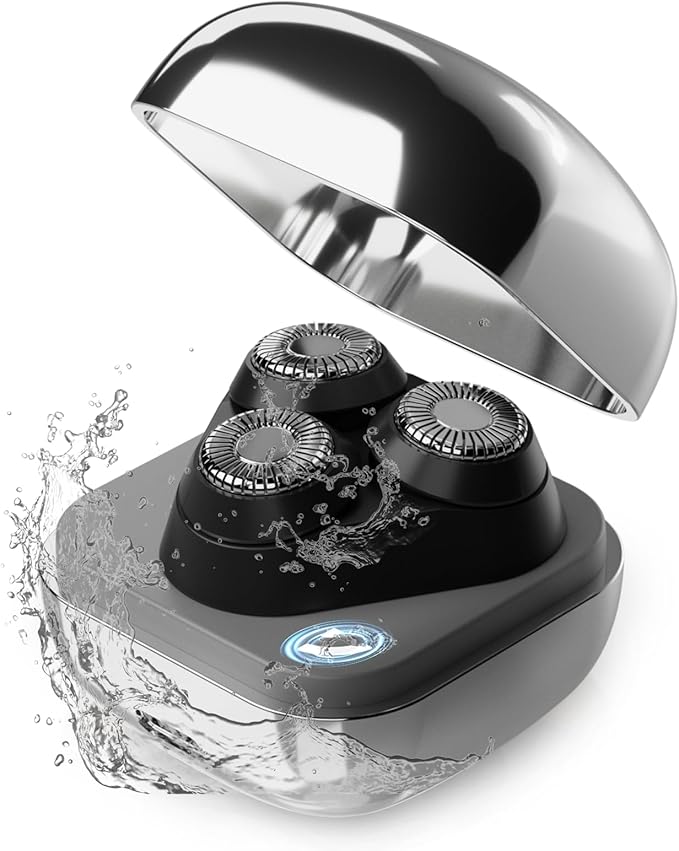 Facial Hair Removal for Women, 3D Floating Blade Rotary Razor, Wet/Dry Electric Shaver, Portable & USB Rechargeable Epilator Hair Remover for Face, Upper Lip, Chin, Arms & Legs (Silver)-BrightBean Baby