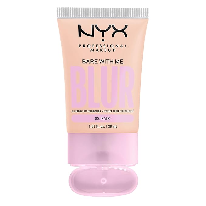 NYX PROFESSIONAL MAKEUP Bare With Me Blur Skin Tint Foundation Make Up with Matcha, Glycerin & Niacinamide - Fair-BrightBean Baby