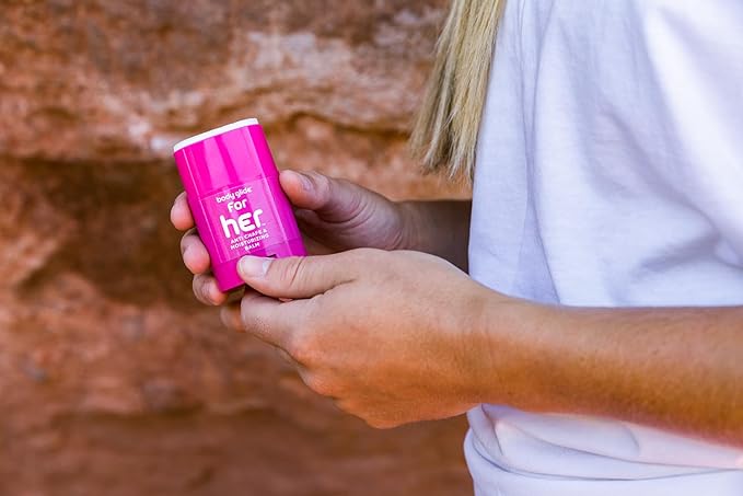 Body Glide For Her Anti Chafe Balm | Chafing stick with added emollients | Great for dry, sensitive skin and/or sensitive areas | Use on chest, bra, butt, groin, arm, and thigh chafing | 0.8oz-BrightBean Baby