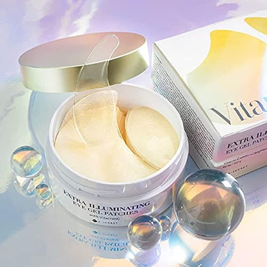 KSECRET Extra Illuminating Eye Gel Patches, 102g/3.45oz. 60pcs (15 full pairs) with VITAMIN C | Korean Skincare | Under Eye Masks for Pigmentation Revoval, Anti-Wrinkles, and Dark Circles…-BrightBean Baby