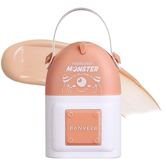 Concealer Moisturizing Gradient Foundation, Lightness Oil Control Long Lasting Waterproof Full Coverage Color Correcting Foundation-BrightBean Baby