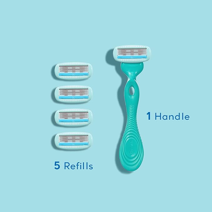 Schick Hydro Silk Ultra Sensitive Razor for Women | Womens Razor for Sensitive Skin, 5 Blade Razors for Women, Womens Razors for Shaving, Includes 1 Handle & 5 Refills-BrightBean Baby