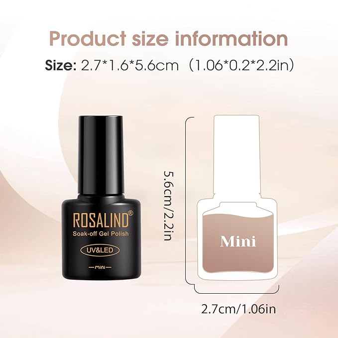 ROSALIND Nude Brown Gel Nail Polish Set, 8 Colors White Nude Brown Gel Polish, Beige Tan Caramel Coffee Gel Polish Collection Nail Art Gift DIY at Home-BrightBean Baby
