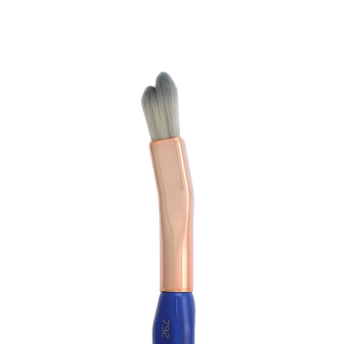 Bdellium Tools Professional Makeup Brush - Golden Triangle 792 Eye Double Dome Blender - With All Vegan and Soft Synthetic Fibers, For Effortless Application and Blending (Blue, 1pc)-BrightBean Baby