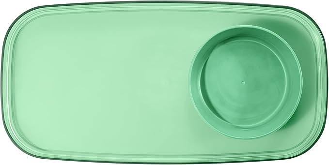 madesmart dipware Small Serving Plate, Collapsible & Removable Dip Bowl for Salsa, Queso, Sald, Olives, Premium Dishwasher & Microwave Safe, Multipurpose Plate & Bowl, Sage