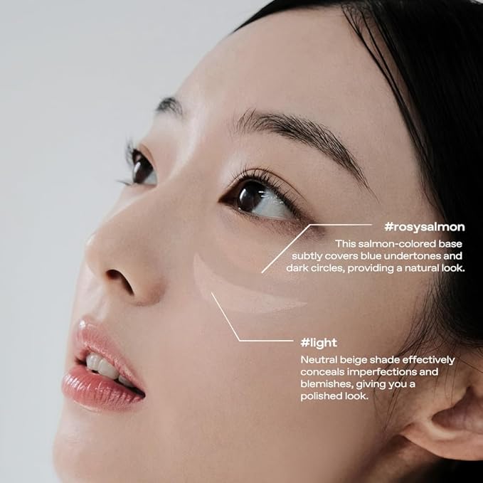 not dry concealer #light #rosysalmon : Vegan-Free, hypoallergenic, premium dual-ended concealer, expertly crafted to flawlessly cover blemishes and dark circles, 0.4 Oz-BrightBean Baby
