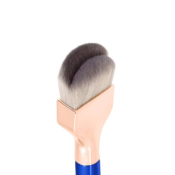 Bdellium Tools Professional Makeup Brush - Golden Triangle 972 Large Rounded Double Dome Blender - With All Vegan and Soft Synthetic Fibers, For Foundation Application & Blending (Blue, 1pc)-BrightBean Baby