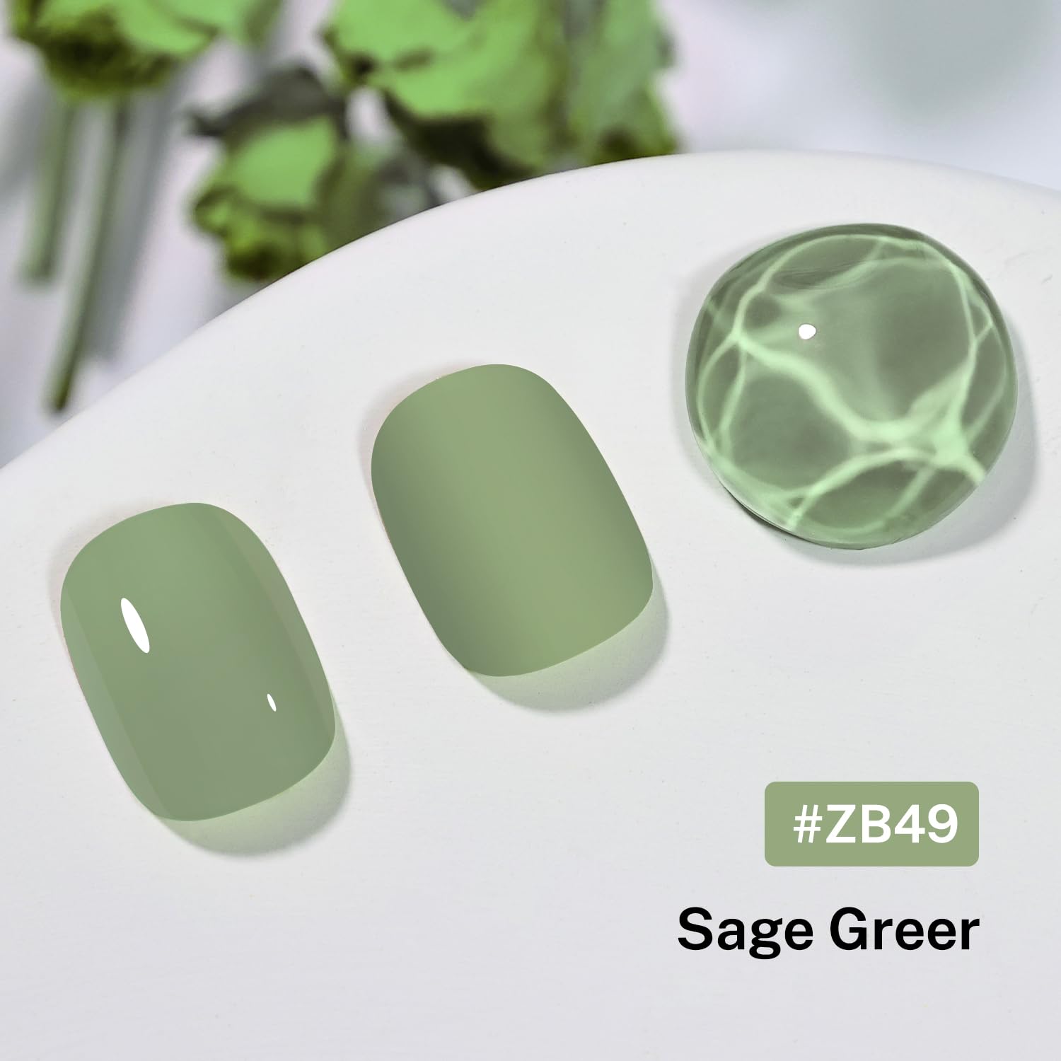 16.5ml Sage Green Nail Polish Large Volume Quick Drying Nail Polish, Fast Drying and Long Lasting Color Nail Art DIY Home Manicure Gift for Women-BrightBean Baby