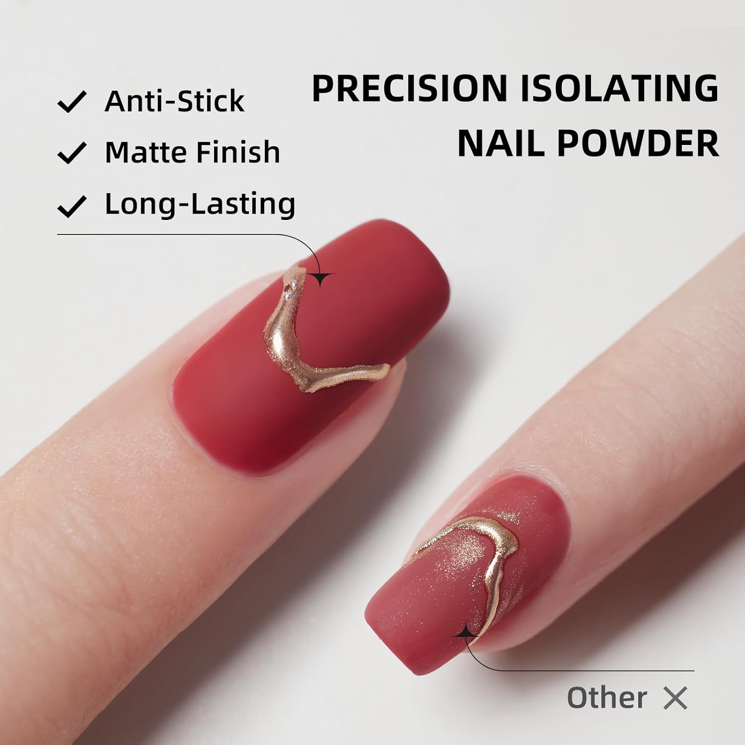 PERFECT COLOR Chrome-Proof Matte Top Coat, UV/LED Cured Gel Nail Polish, Anti-Stick Long-Lasting Formula, 0.5 Fl Oz-BrightBean Baby