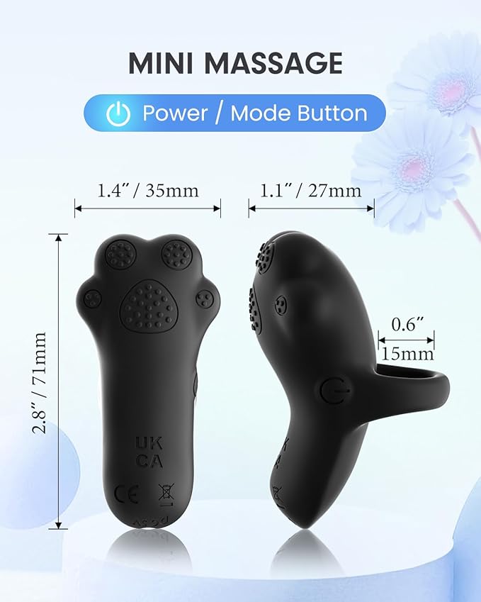 Portable Facial Massage Ball, Waterproof Rechargeable Powerful Multifunctional Eye Face Finger and Neck Massager, Black-BrightBean Baby