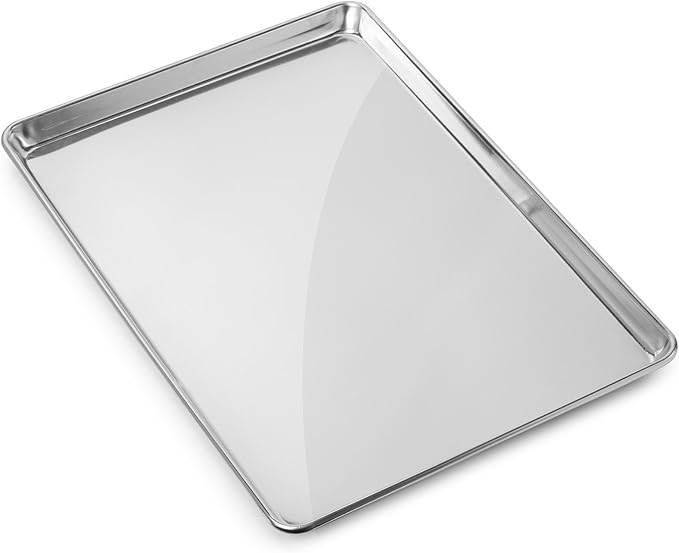 GRIDMANN 13" x 18" Commercial Grade Aluminum Cookie Sheet Baking Tray Jelly Roll Pan Half Sheet - 12 Pans