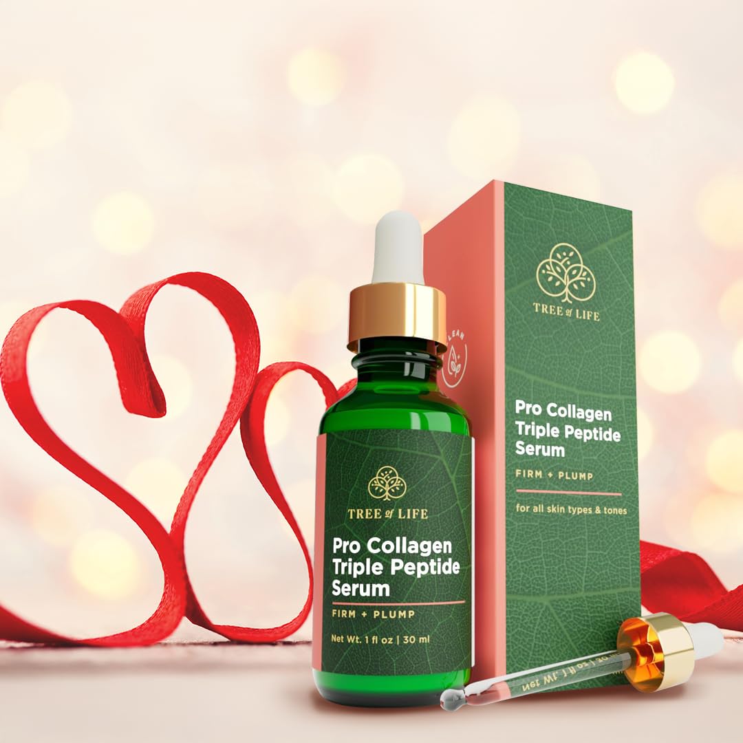 Tree of Life Beauty Hydrating Facial Serum - Pro Collagen Peptides with Argireline & Replexium - Anti Aging & Wrinkle Reduction - Dermatologist-Tested - 1 Fl Oz-BrightBean Baby