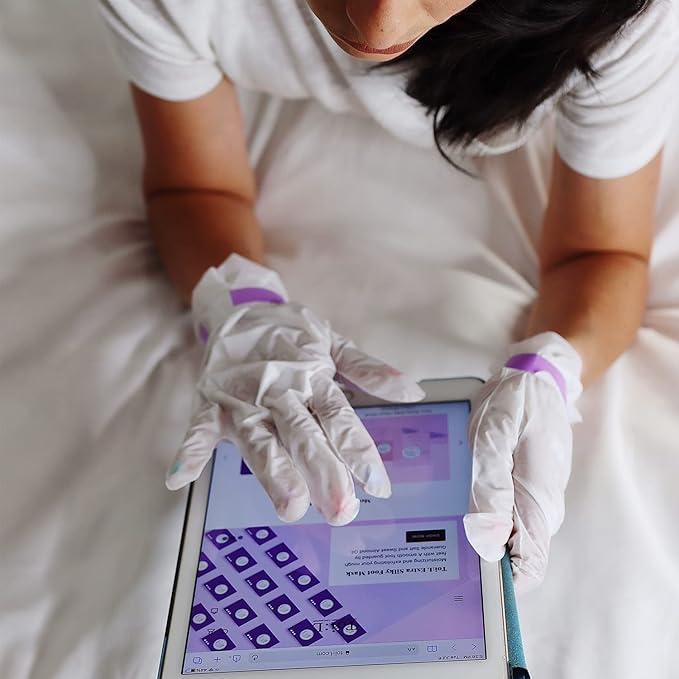 Toi:L Extra Silky Hand Mask 5 Pairs, Korean Moisturizing Gloves for Dry Hands with White Truffle, Green Caviar & Peptides, Repairing and Softening Hand Care Treatment for Aging, Cracked, and Dry Skin-BrightBean Baby