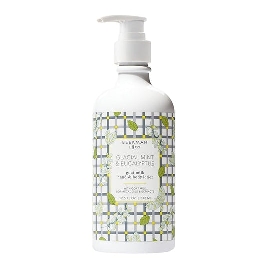 Beekman 1802 Glacial Mint & Eucalyptus Goat Milk Body Lotion - Scented - 12.5 oz - Hydrating & Deeply Moisturizing - With Shea Butter & Jojoba Seed Oil - Good for Sensitive Skin - Cruelty Free-BrightBean Baby