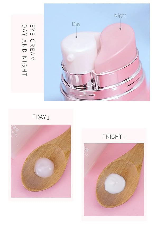 Rose Essential Oil Day and Night Eye Cream, Eye Cream for Dark Circles & Puffiness, Moisturizing Hydrating Fade Fine Lines Eye Bags Removal Dark Circles Firming Eye Skin For Women, Gift for Travel-BrightBean Baby