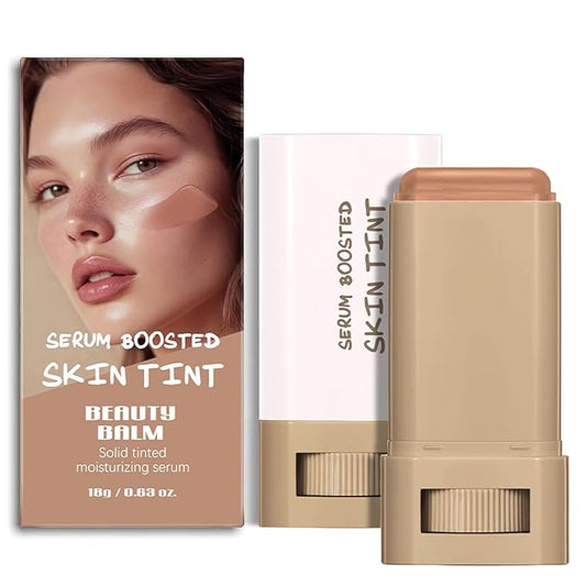 Beauty Balm Serum Boosted Skin Tint – Hydrating Tinted Moisturizer, Lightweight Solid Tinted Foundation Stick for Flawless, Sheer to Medium Coverage, Radiant & Dewy Finish, All-Day Wear (6#, 1)-BrightBean Baby