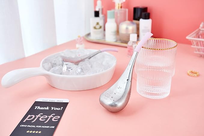 Cryo Sticks Facial Skin Care Ice Globes for Women Face Eyes, Stainless Steel Face Beauty Tools for Girls Ladies, Esthetician Supplies Cooling Spa Globes with Storage Case-BrightBean Baby