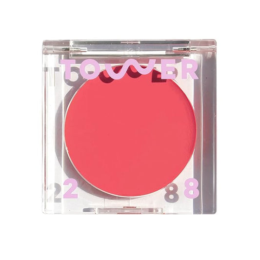 Tower 28 Beauty BeachPlease Cream Blush for Cheeks and Lips - Multi-Purpose Lip and Cheek Tint in Pink Blush - for Sensitive Skin – Color HAPPY HOUR, Luminous Finish-BrightBean Baby