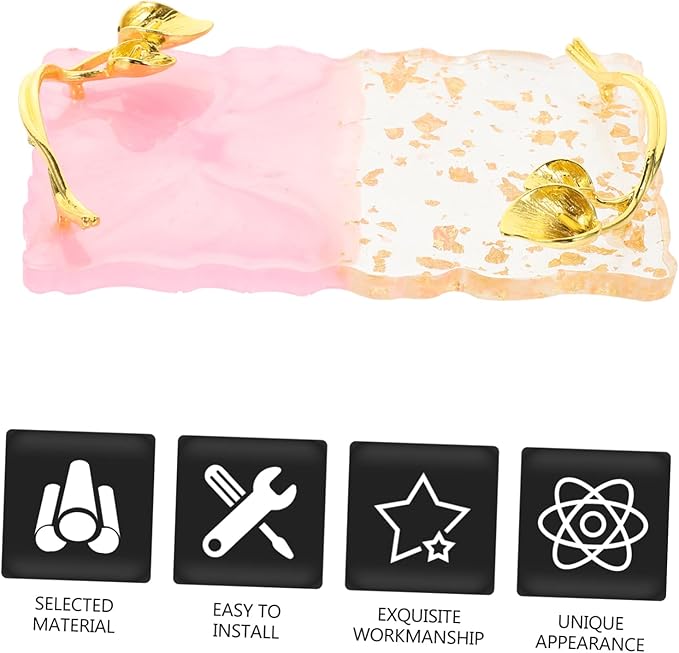 FOMIYES 2pcs Nail Palette Nail Art Gel Nail Art Palette Nail Tool Manicure Display Board Nail Polish Display Board Nail Color Palette Copper Plating Pink Makeup Mixing Plate Nail Art Plate-BrightBean Baby