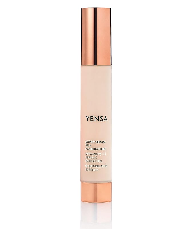 YENSA Super Silk Foundation - Full Coverage, Age-defying complex of Vitamin C, E, Ferulic, and Bakuchiol Oil (Fair 2) 1.0 fl oz-BrightBean Baby