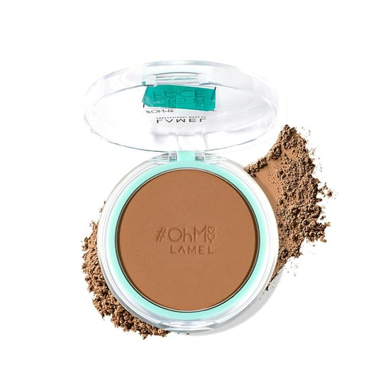 Lamel OhMy Clear Face Powder - Light Natural Coverage & Suet Control - Cruelty Free - Warm Beige N.407-BrightBean Baby