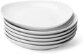 Sweese Porcelain 7.8 Inch Dessert Plates Set of 6 - White Salad Plates, Appetizer Plates, Small Plates - Dishwasher, Microwave, Oven Safe, Smooth Glaze, Scratch Resistant