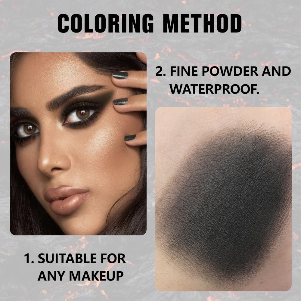 Matte Single Eye Shadow Palette Makeup, Matte Black Monochrome Eyeshadow For Old Women, Mini Pressed Monochrome Pigmented Waterproof Sombras Para Ojos,Vegan, Talc, Paraben&Cruelty Free, 07-BrightBean Baby