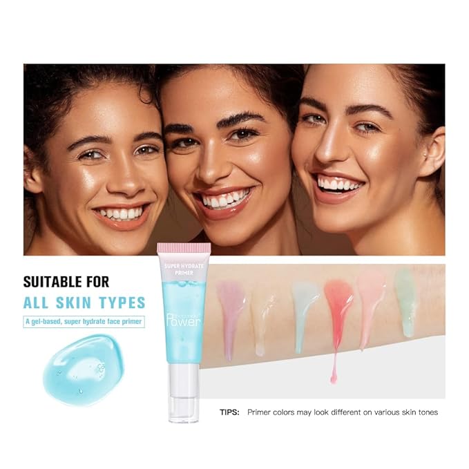 Super Hydrate Primer - Translucent Gel Formula for Long-lasting Makeup | Works on All Skin Types and Tones, Perfect Pre-makeup Primer (02 +4% Niacinamide)-BrightBean Baby