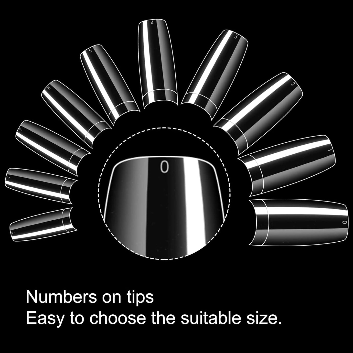 krofaue 500PCS Clear False Nails Tips - Half Cover Lady French Style Acrylic Artificial Tip Manicure with Box of 10 Sizes for Nail Tips Art Salons and Home DIY-BrightBean Baby