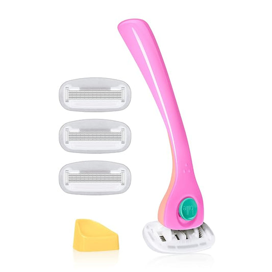 Billie Razors for Women Shave Kit – Women’s Razor + 4 x 5-Blade Razor Refills + Magnetic Holder – Malibu-BrightBean Baby