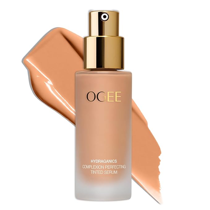 Ogee Complexion Perfecting Liquid Foundation - Lightweight Tinted Moisturizer For Face (Gingko 5.00N - Medium Tan, Neutral Undertones) - with Vitamin C & Jojoba Oil - Certified Organic & Made in USA-BrightBean Baby