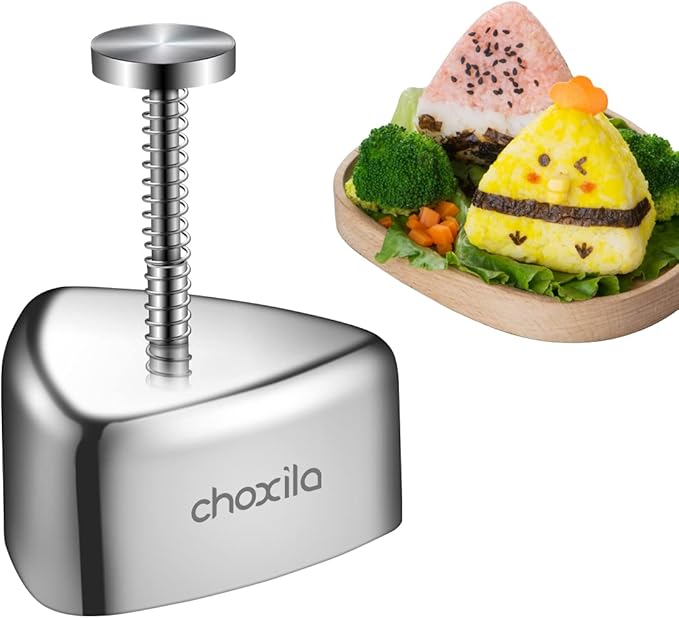 Onigiri Mold, Stainless Steel Rice Ball Mold Sushi Maker, Classic Triangle Spam Musubi Mold for Kids Lunch Bento and Home DIY