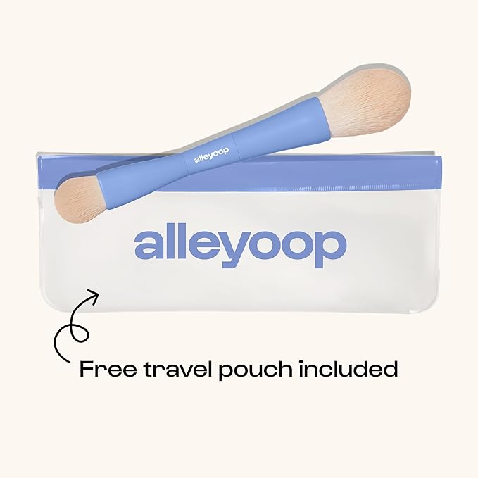 Alleyoop Overachiever 4-in-1 Travel Makeup Brush Set – Powder, Blending, Precision & Complexion Brushes – Mini Makeup Brush for Women, Vegan, Multi-Use & Travel-Friendly Makeup Tool-BrightBean Baby