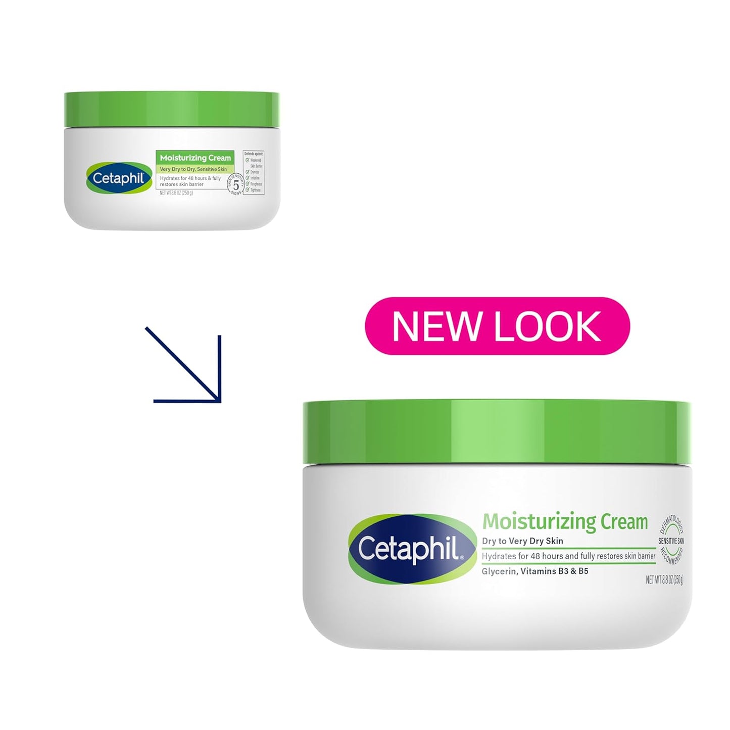 Cetaphil Face & Body Moisturizer, Hydrating Moisturizing Cream for Dry to Very Dry, Sensitive Skin, NEW 8.8 oz, Fragrance Free, Non-Comedogenic, Non-Greasy (Packaging May Vary)-BrightBean Baby
