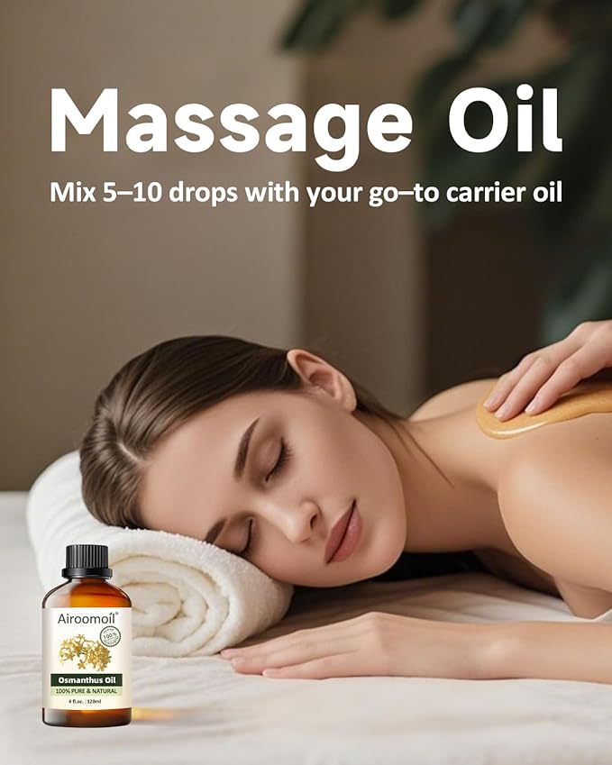 Pure Osmanthus Essential Oil, 100% Pure Natural Osmanthus Essential Oil, Premium Grade Essential Oils for Diffusers for Home, Skin, Care Massage, Soap Making, Aromatherapy, 4 Fl Oz | 120ml-BrightBean Baby