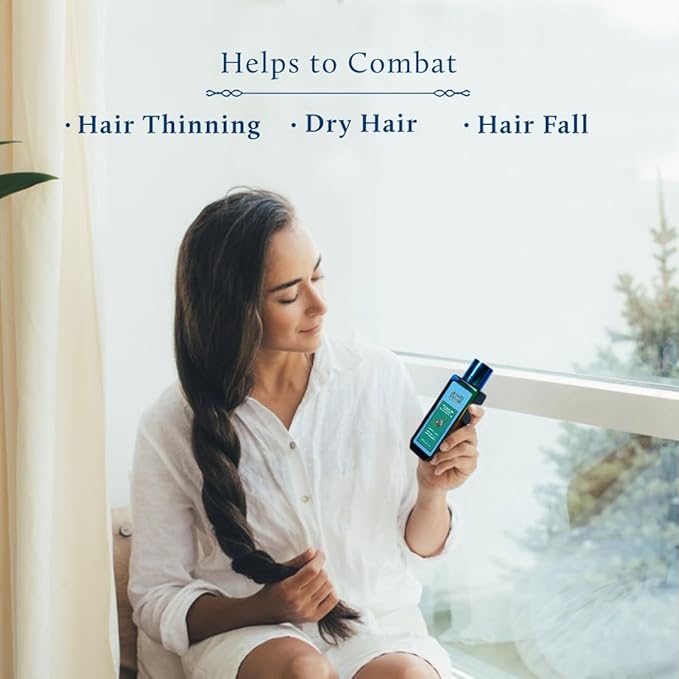 Blue Nectar Rosemary Oil with Bhringraj, Amla and 9 Herbs for Natural Hair Growth (6.76 Fl Oz)-BrightBean Baby