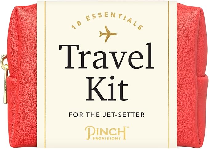 Pinch Provisions Travel Kit, includes 18 Must-Have Emergency Essential Items for Travelling, Ideal Road Trip or Airport Gift for Friends, Family & Peers, Portable Pouch-BrightBean Baby