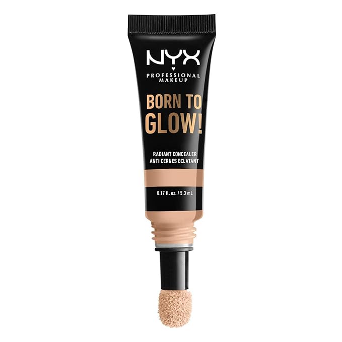 NYX PROFESSIONAL MAKEUP Born To Glow Radiant Concealer, Medium Coverage - Vanilla-BrightBean Baby